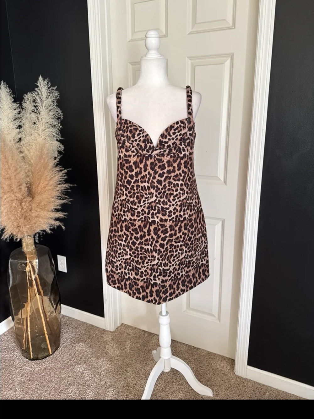 NWT Anthropologie Dhruv Kapoor Leopard Mini Dress size Medium - Picture 7 of 12